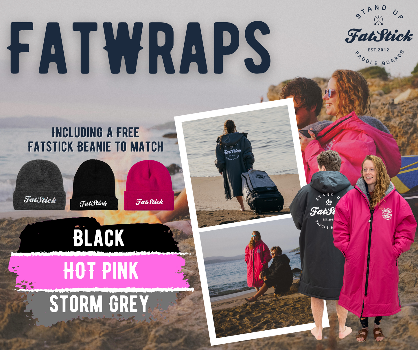 FatStick Kids Childs Sherpa Fleece Changing Robe “FatWrap”